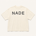 NADE Essential Logo Tee — Cream product view on warm off-white background