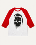 NADE Grenade Raglan Tee product view on warm off-white background